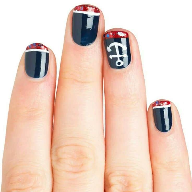marine themed nail art designs