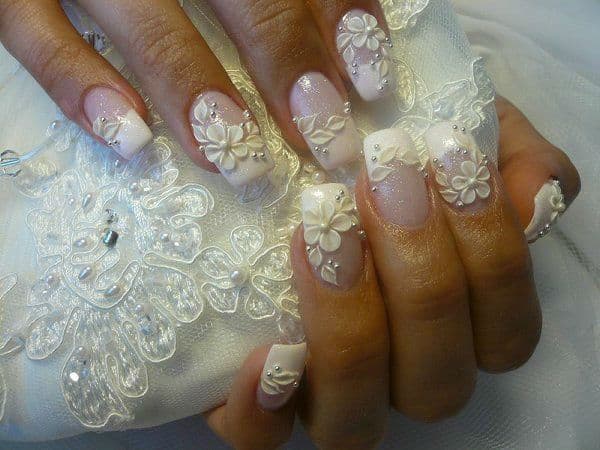 2. Elegant Wedding Nail Designs - wide 5