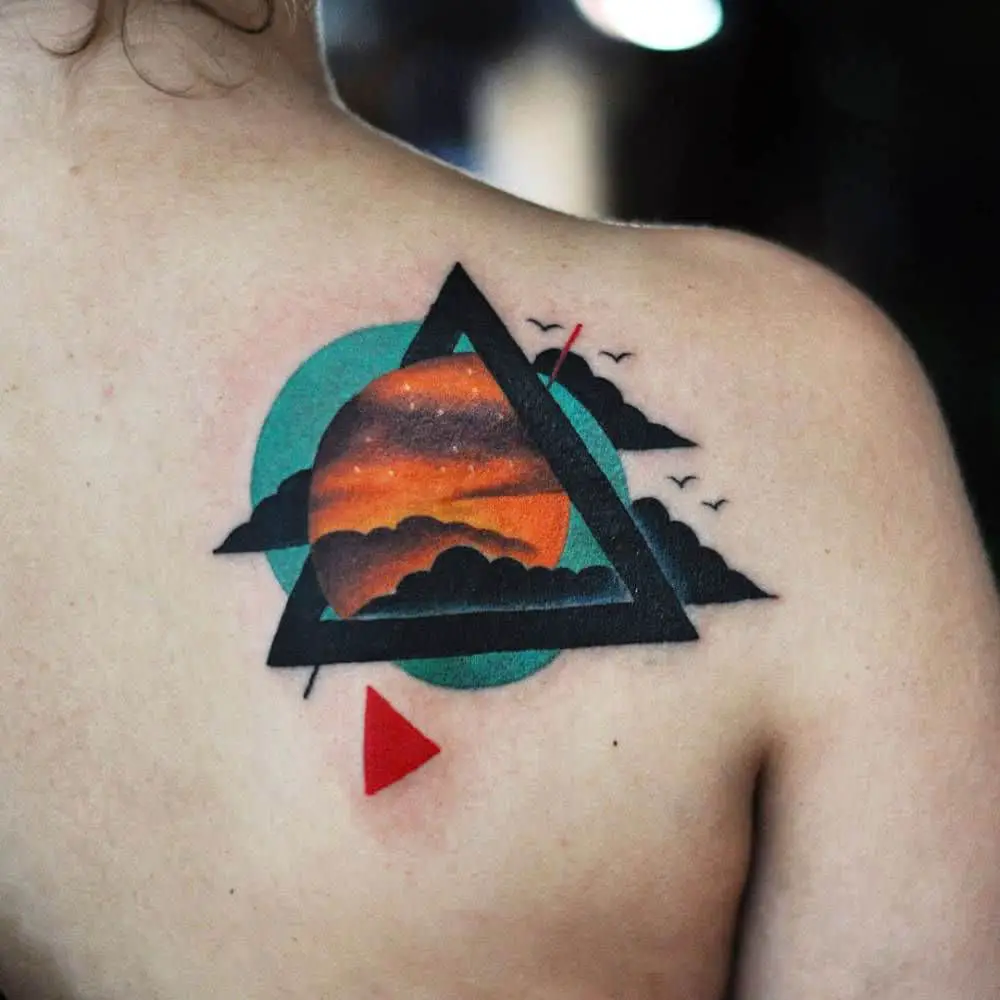 23 Cool and Modern Triangle Tattoos