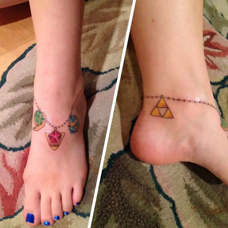Super Feminine Ankle Tattoo Examples