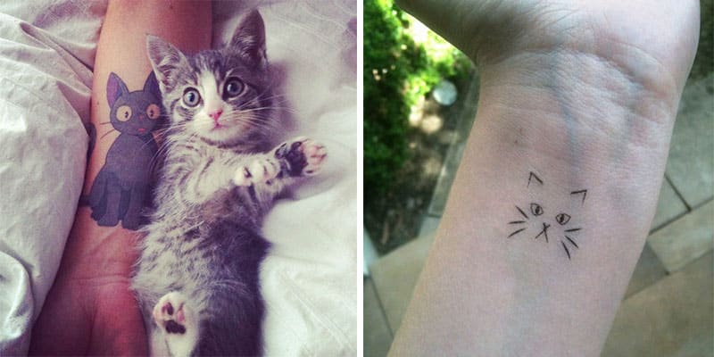 Kawaii style cat tattoo on the right leg. Tattoo... - Official Tumblr page  for Tattoofilter for Men and Women