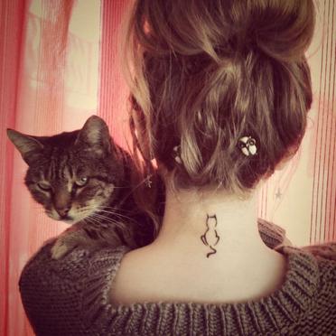 38 Cute Cat Tattoo Examples