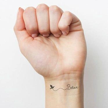 40 Charming One Word Tattoo Examples