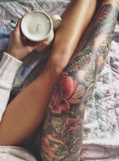 14 Leg Sleeve Tattoo Women Ideas That Will Blow Your Mind  alexie