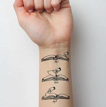 44 Adorable Tattoo Designs for Book Lovers