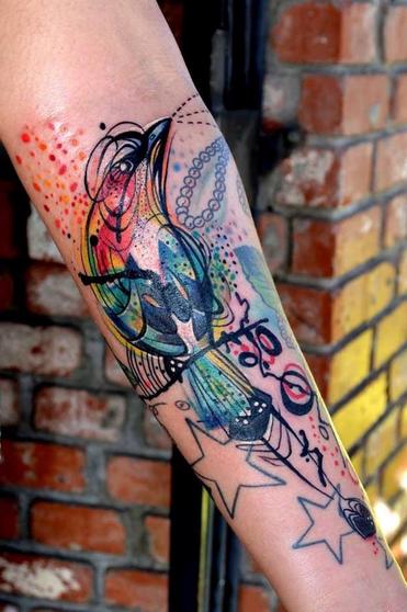 54 Absolutely Fabulous Colorful Tattoo Designs
