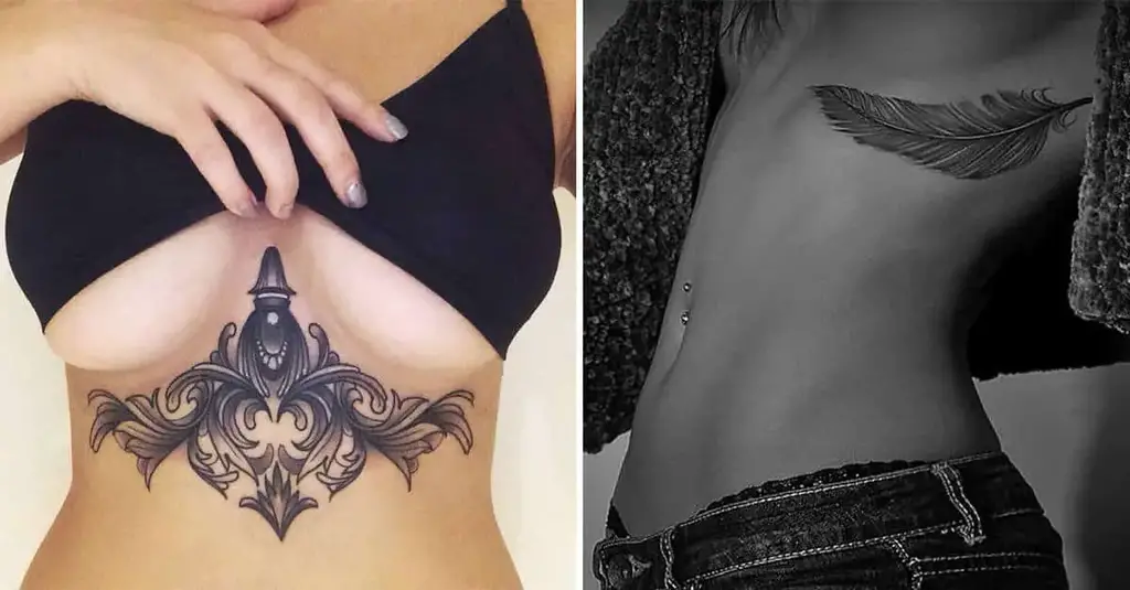 37 Beautiful Under Breast Tattoo Designs