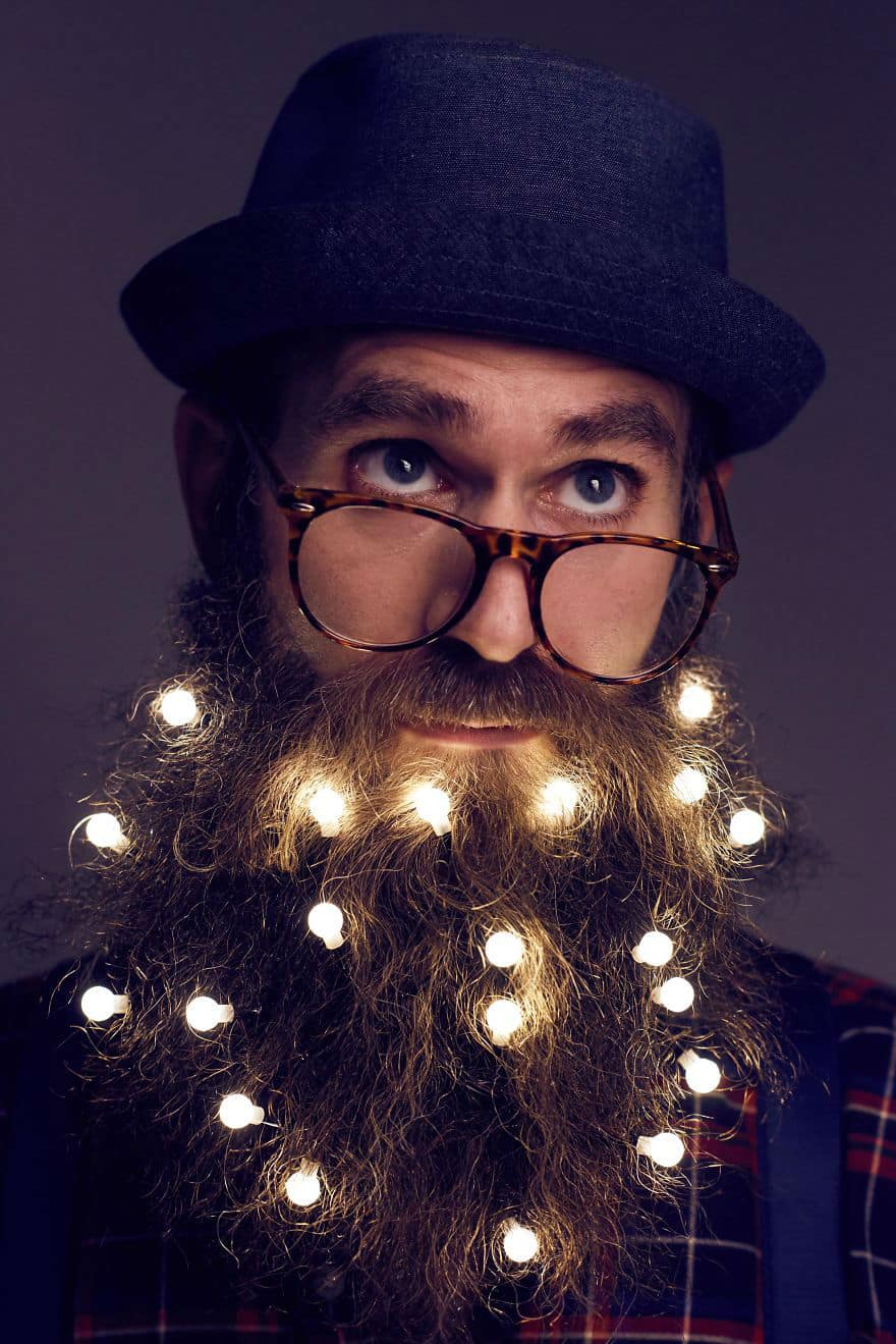 Guys are Decorating Their Beards with Shiny Lights for Christmas SORTRA Christmas Lights For Beards