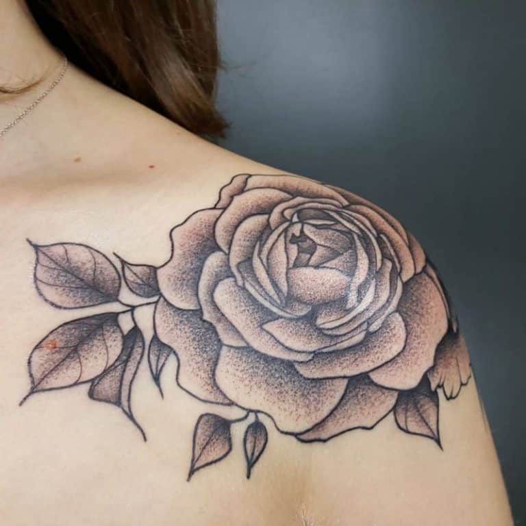 25 Black Rose Tattoo Ideas