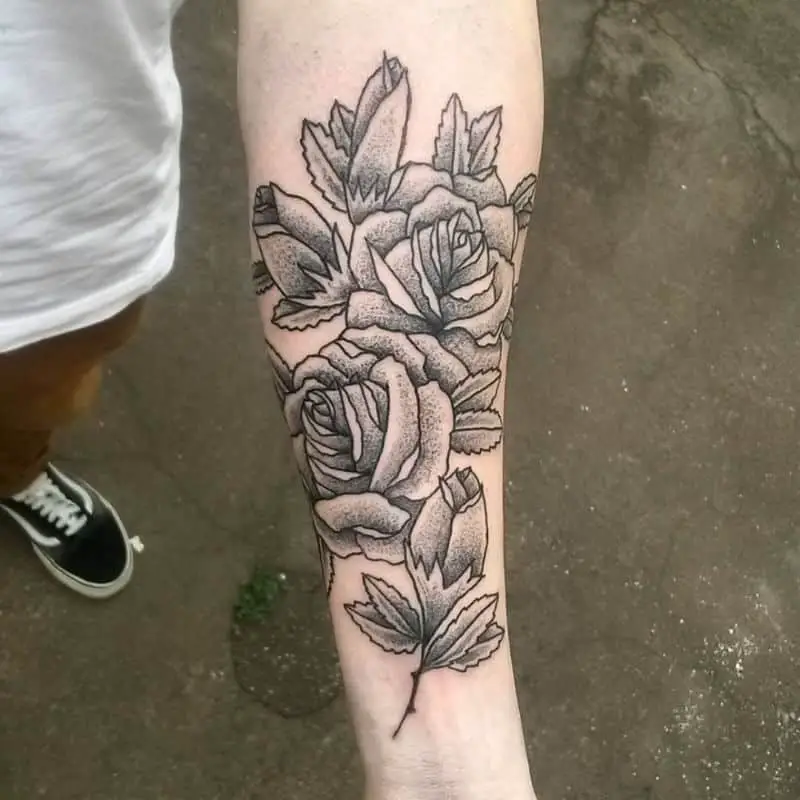 25 Black Rose Tattoo Ideas