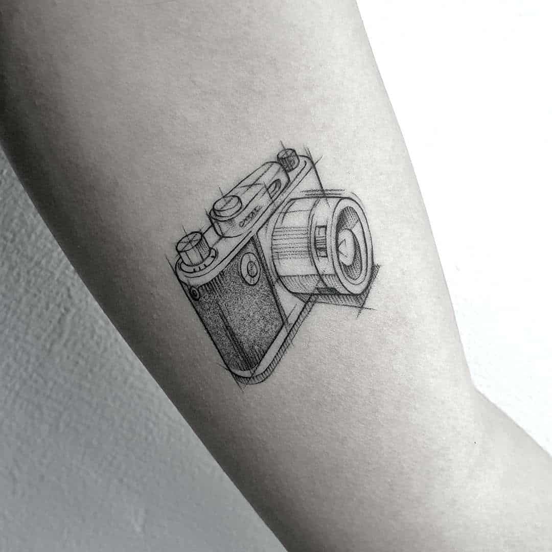 18 Best Camera Tattoos  Digital Camera Tattoo Ideas  Psycho Tats