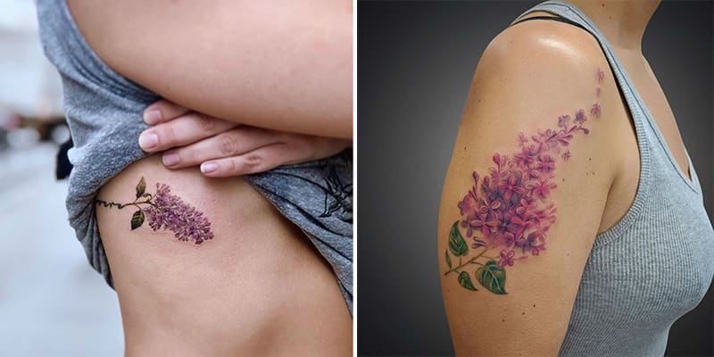 25 Lilac Tattoo Designs That Capture the Fragrance of Nature  Psycho Tats