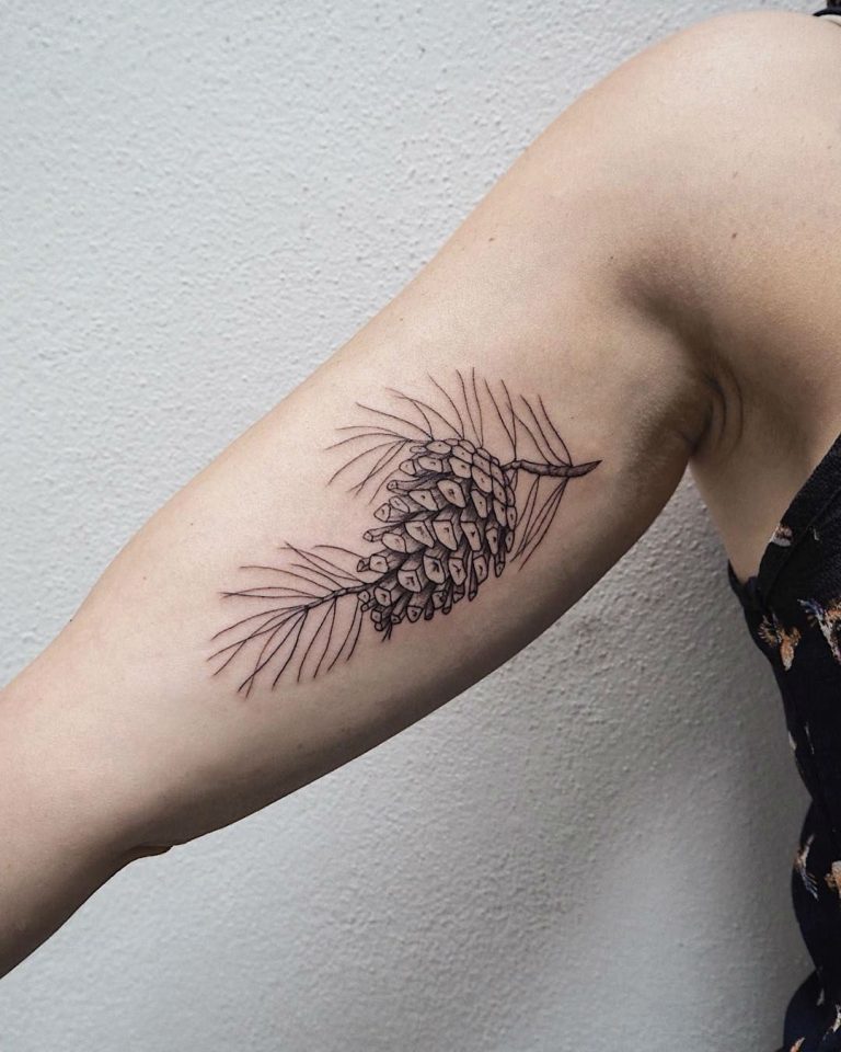 Pinecone Tattoos – Symbol of Human Enlightenment and Eternal Life