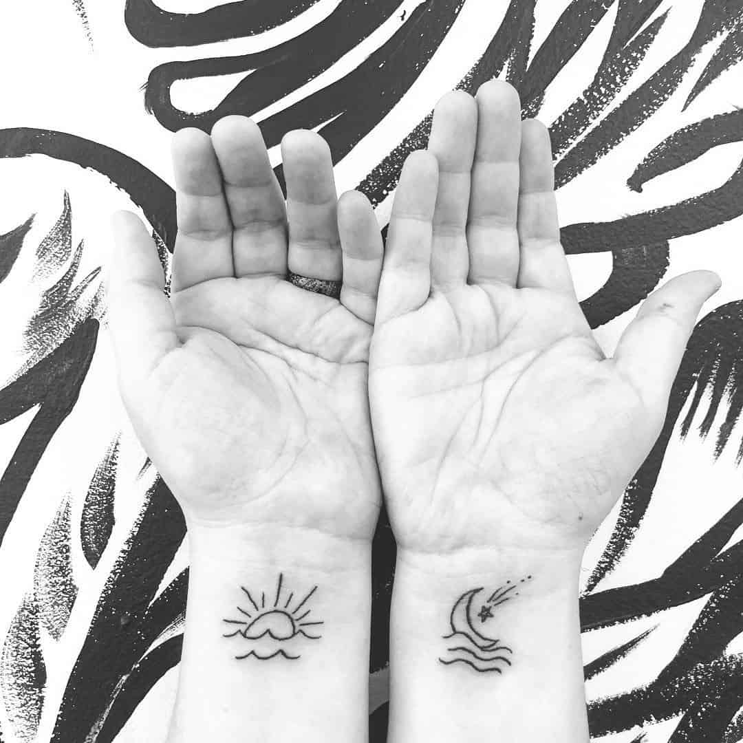 25 Sun And Moon Tattoo Design Ideas