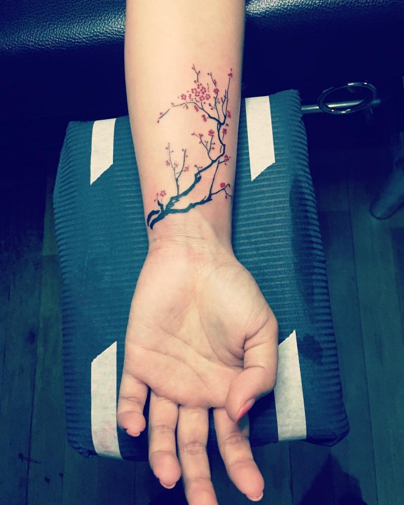 27 Charming Cherry Blossom Tattoo Examples
