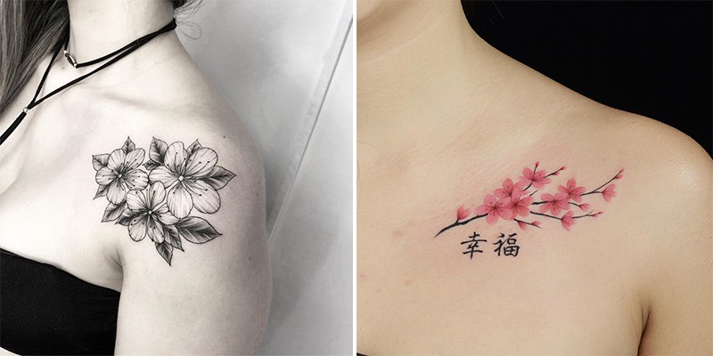 27 Charming Cherry Blossom Tattoo Examples