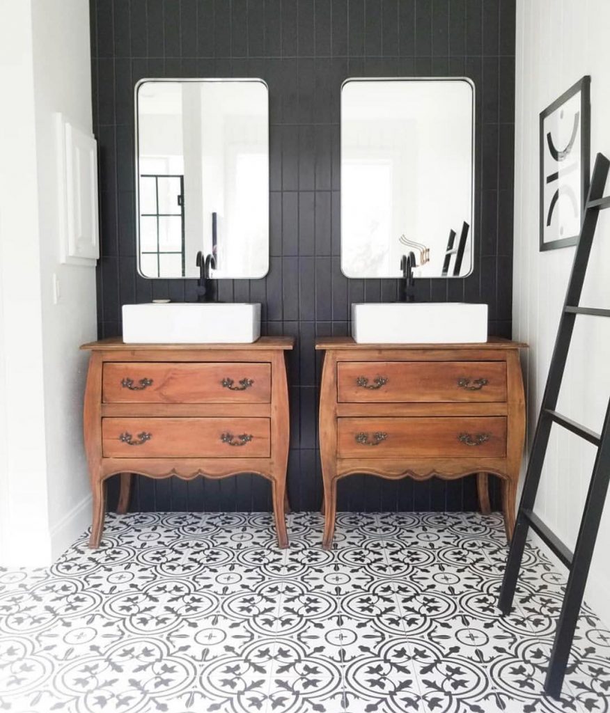 24 Patterned Floor Tile Ideas for Your Bathroom