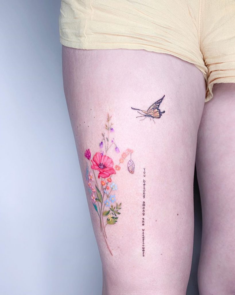 Chinese Ink Artist Designs Impressive Floral Tattoos