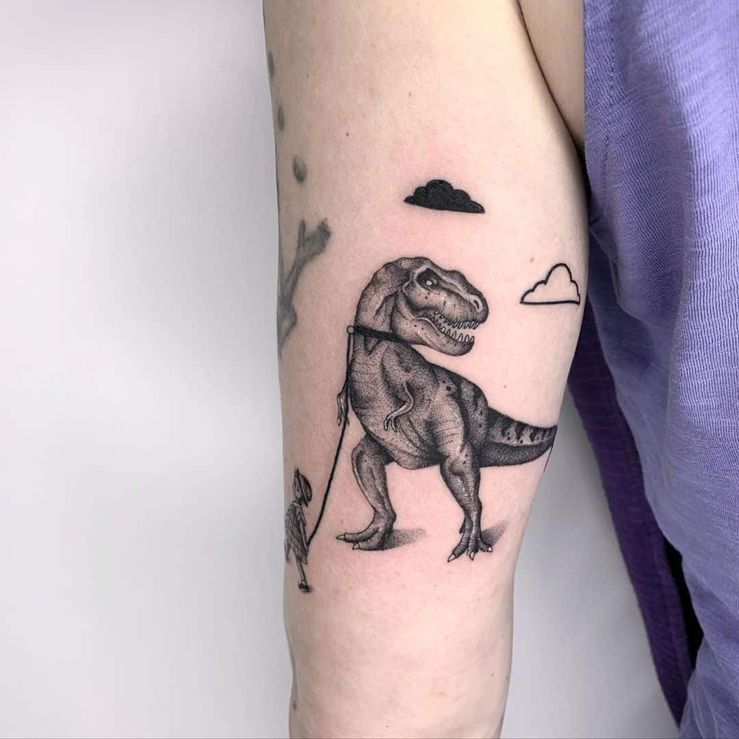 Dino Tattoo - Etsy