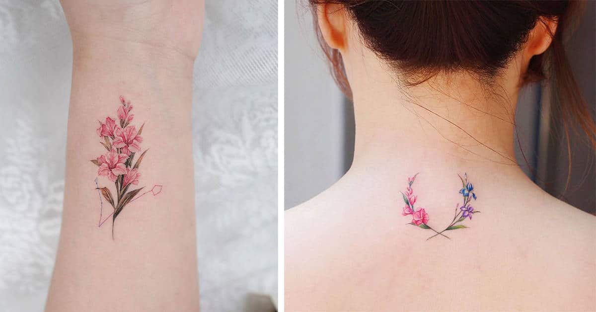 27 Graceful Gladiolus Tattoos and What This Beautiful Flower Symbolizes