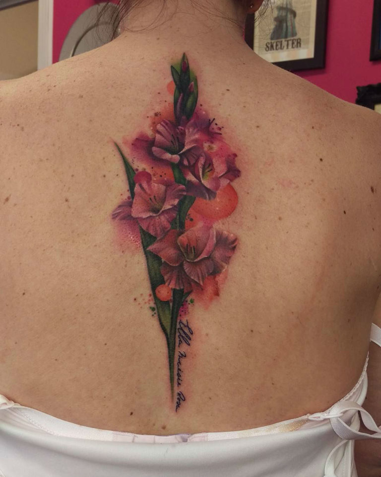 27 Graceful Gladiolus Tattoos and What This Beautiful Flower Symbolizes