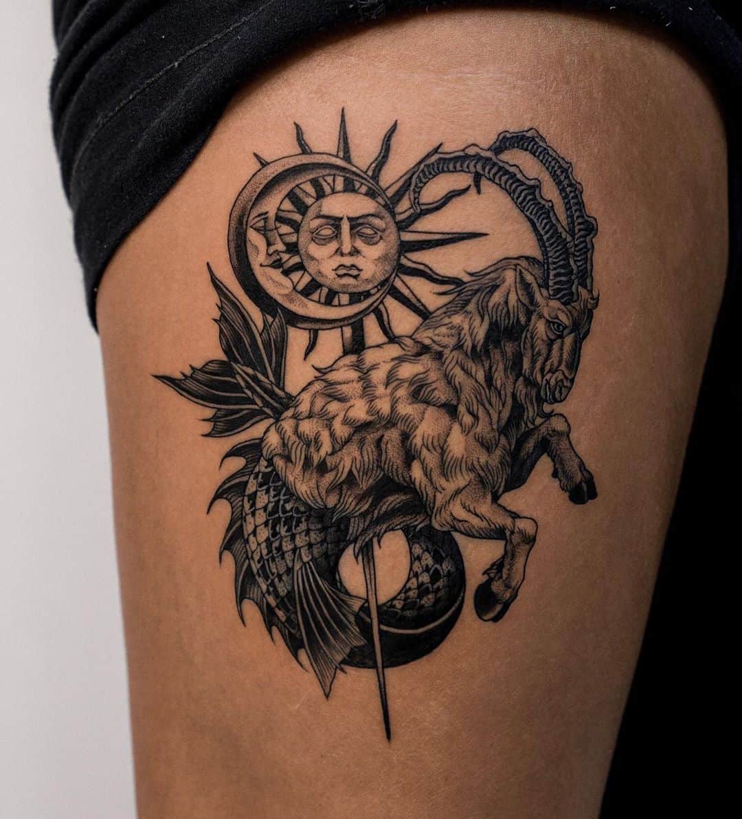 Capricorn tattoo by Amanda Piejak - Tattoogrid.net