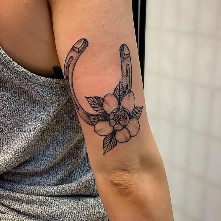 Horseshoe and Flowers tattoo by Sam Ricketts  Post 15888