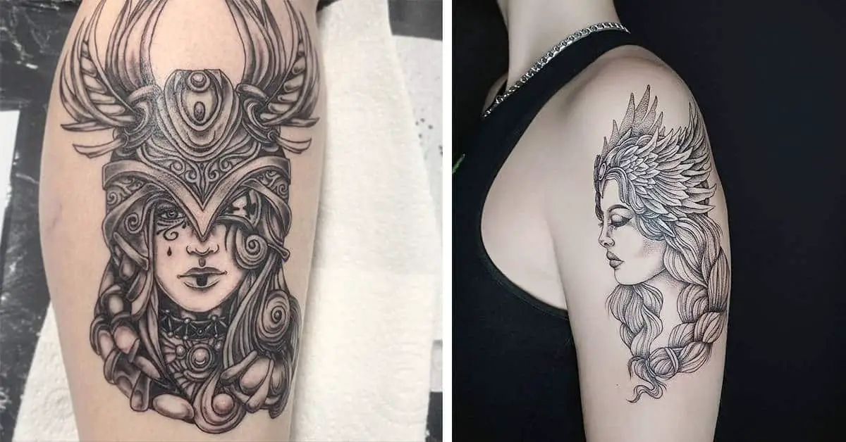 35 Amazing Valkyrie Tattoos That You Must See  Tattoo Me Now  Valkyrie  tattoo Warrior tattoos Female warrior tattoo