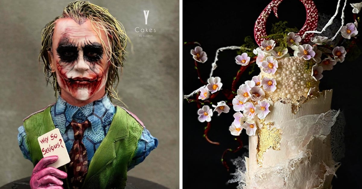 cake artist with beautiful cake examples