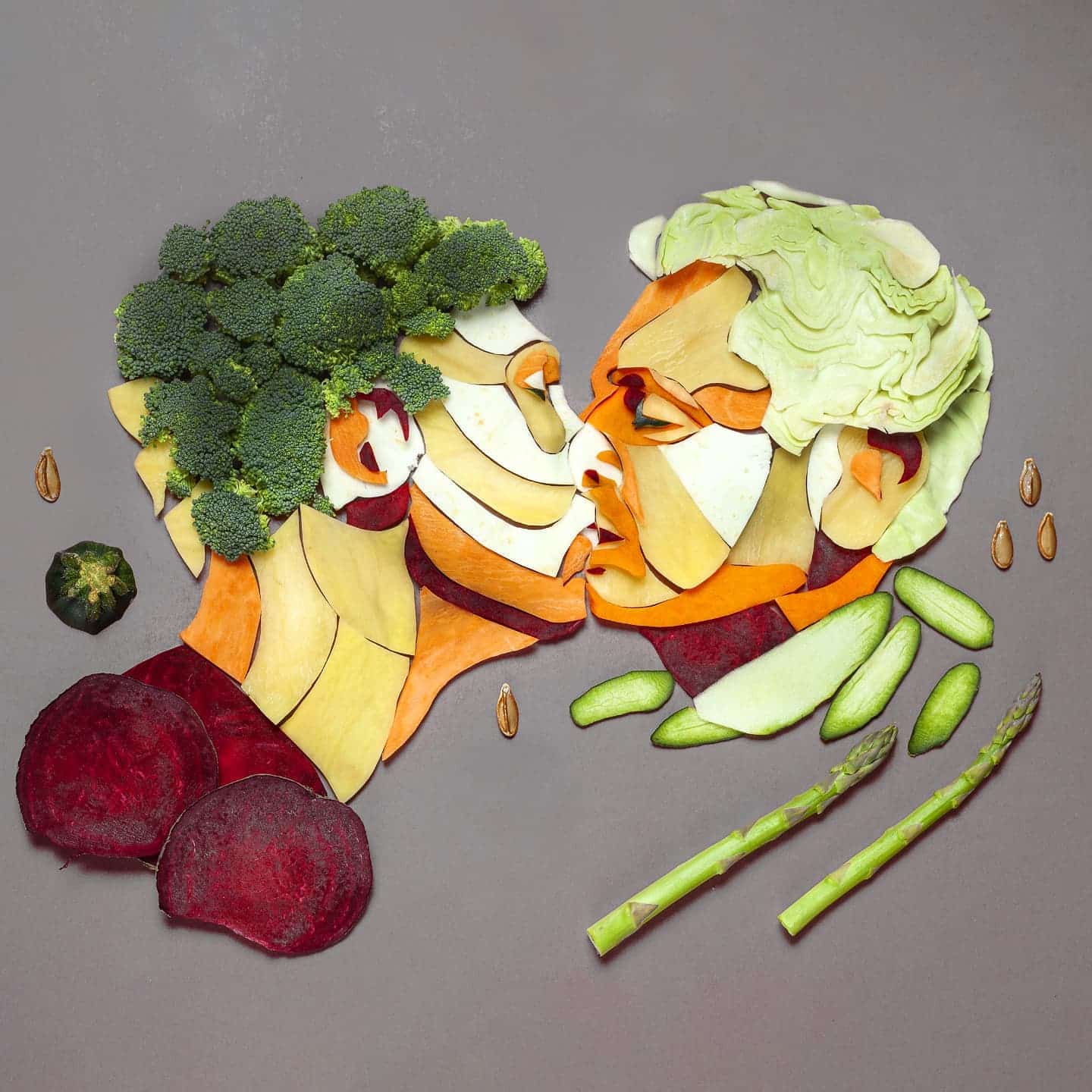 expression of love vegetable art