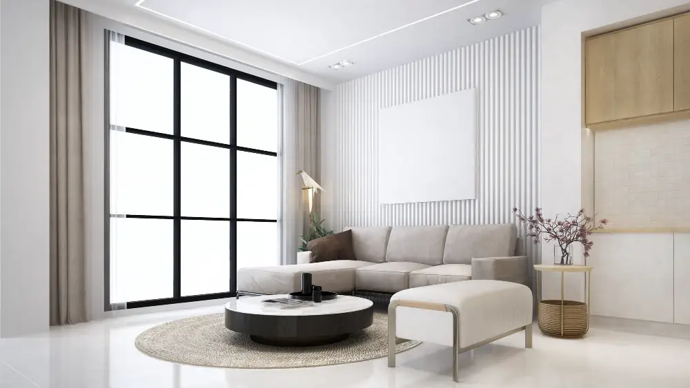 modern loungeroom with beautiful modern sofa