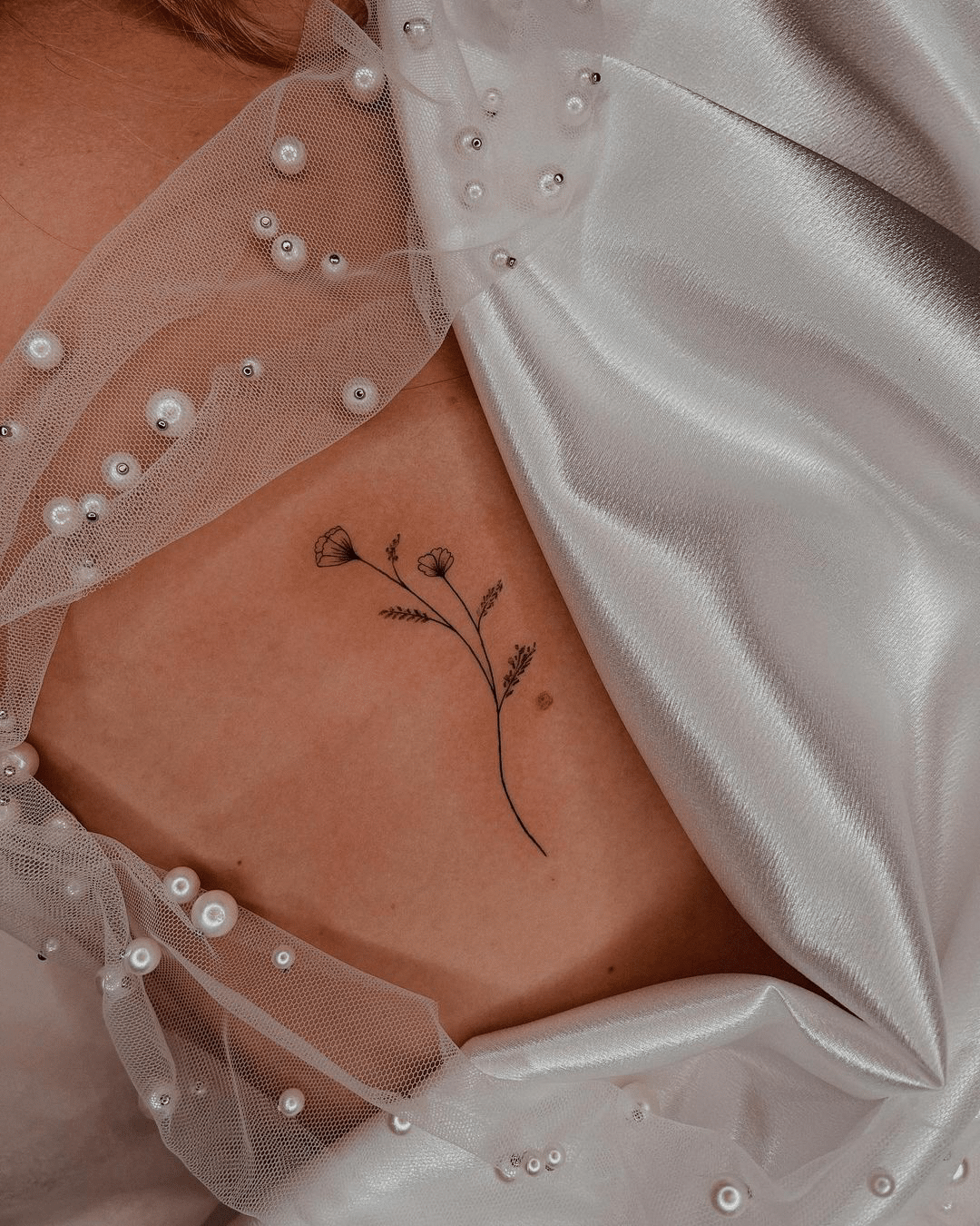 simple floral tattoo design for girls