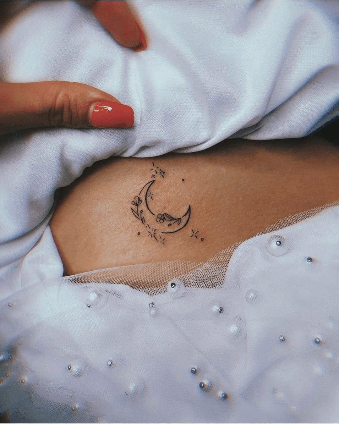 small half moon tattoo for women