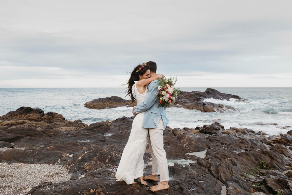 married couple on the rocks
