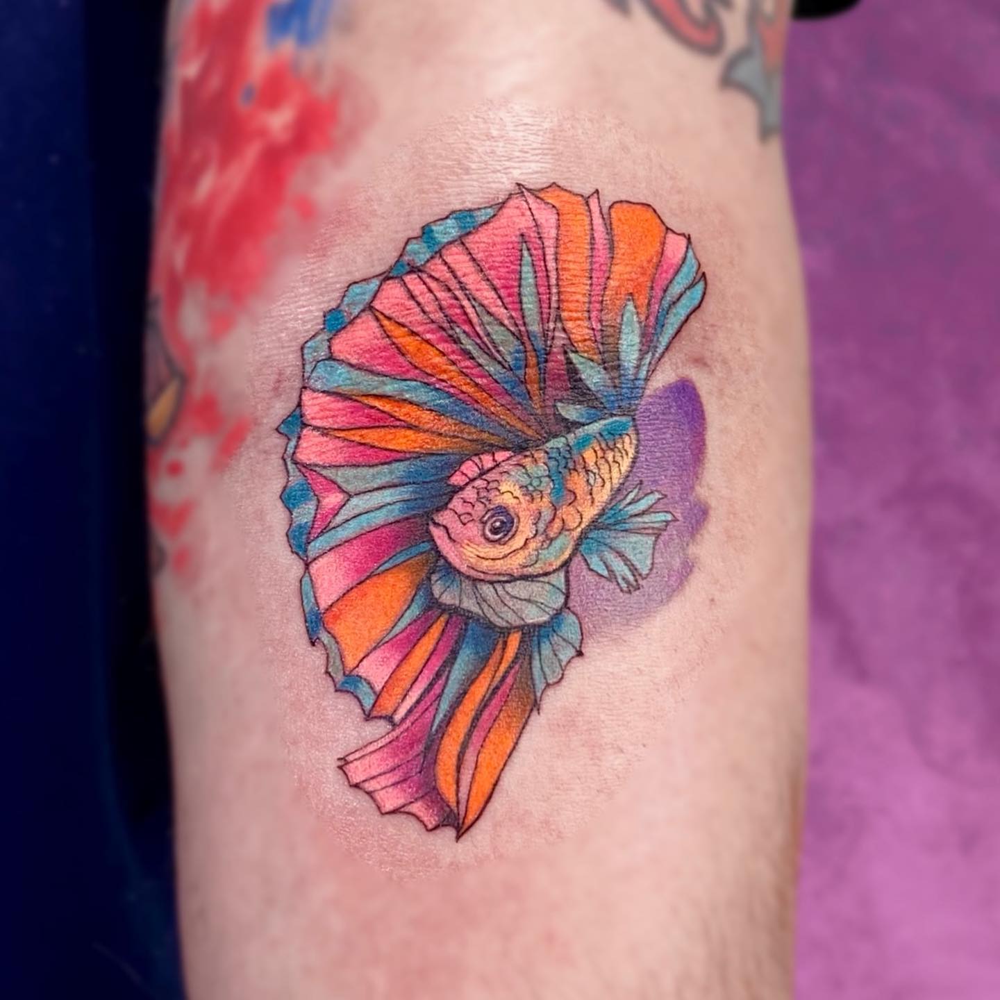 colorful fish tattoo