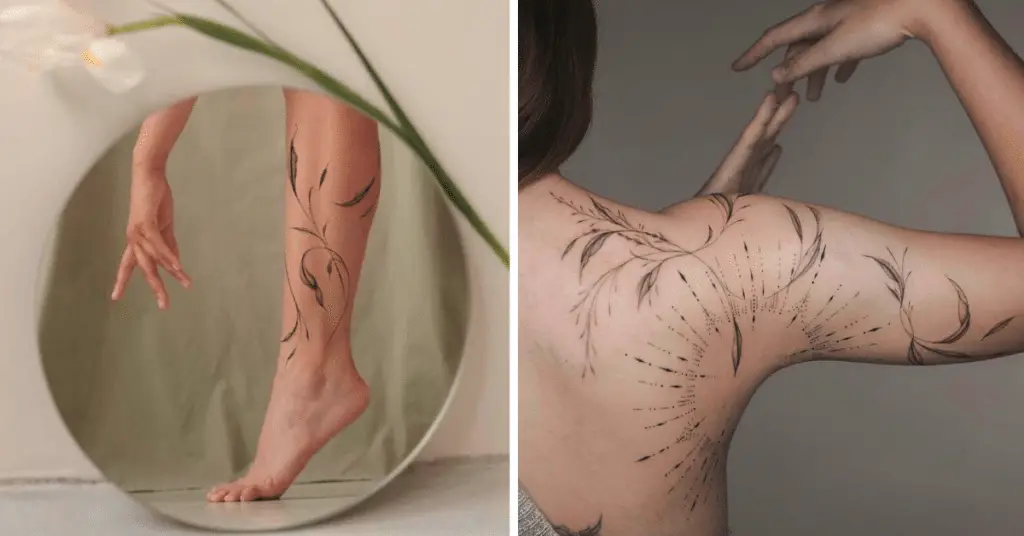 beautiful freehand flower tattoos for women