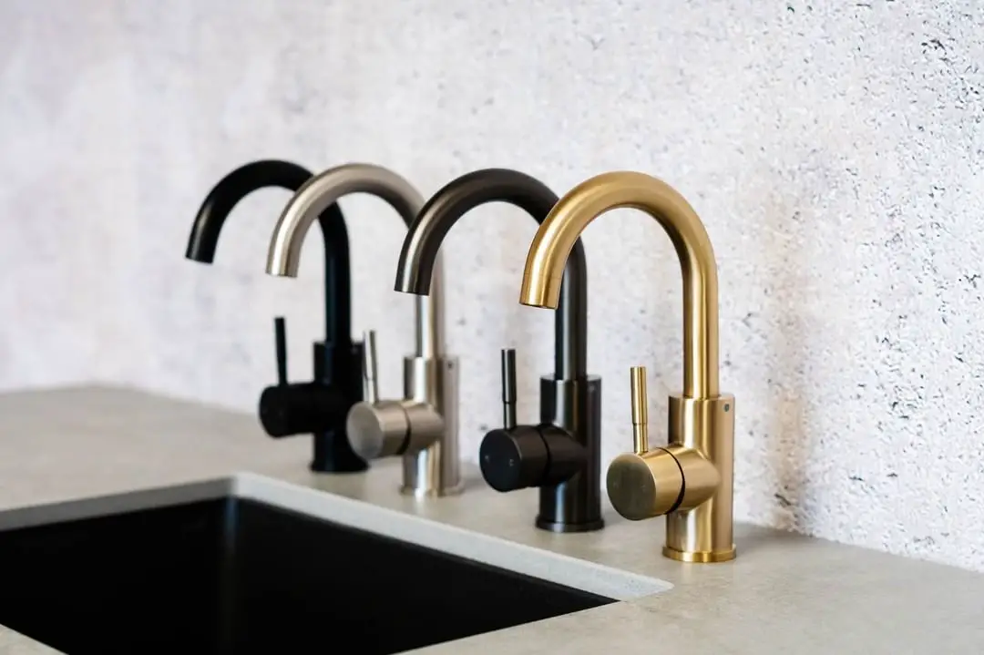 a collection of sophisticated kitchen faucet in different colors