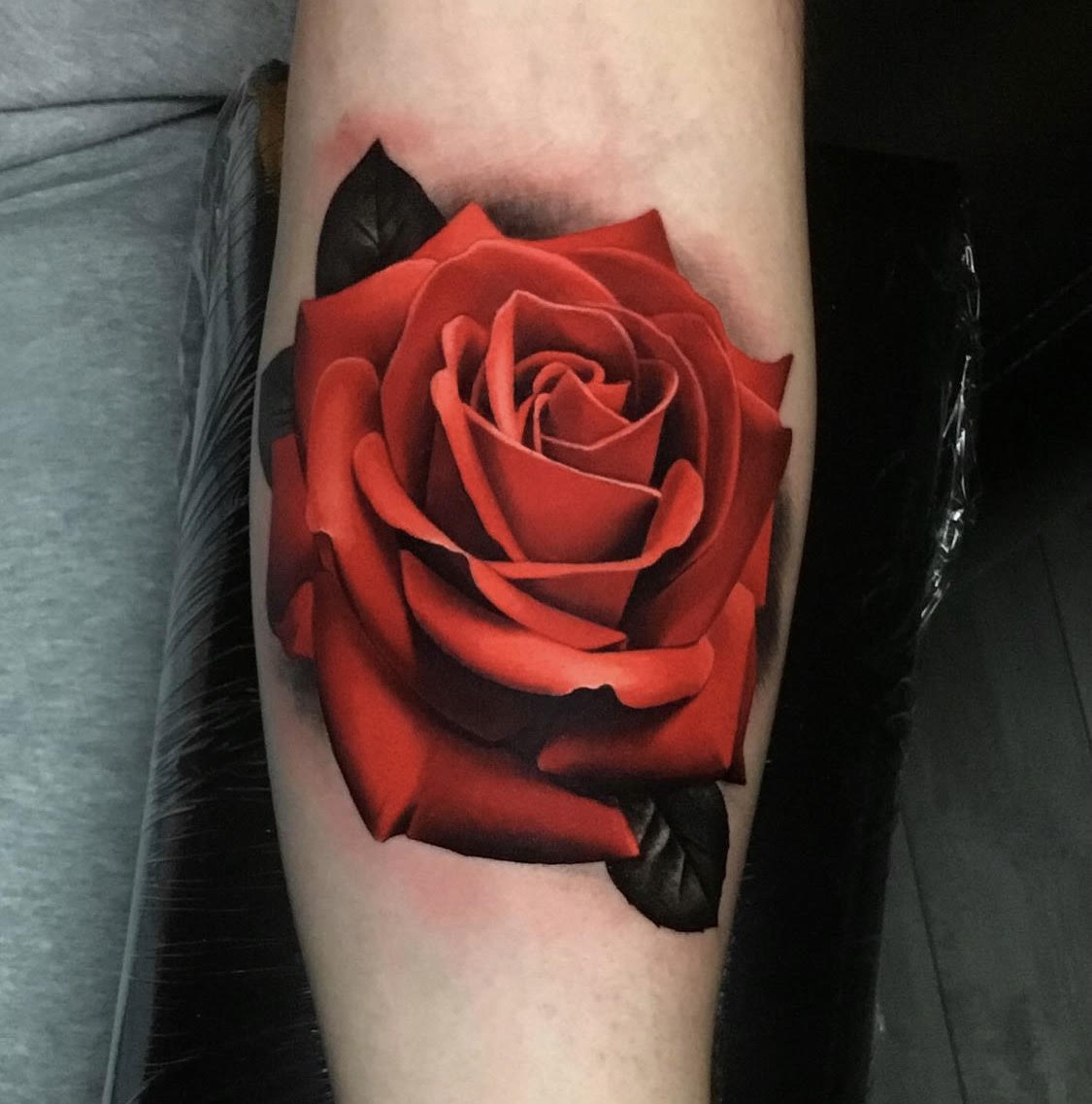Red rose tattoo by Claudia Denti  Post 22438