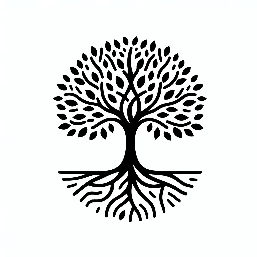 minimalist tree of life tattoo design
